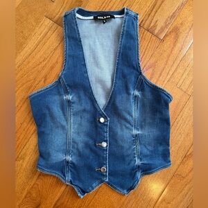 SER.O.YA Blue Denim Vest Top